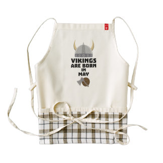 Vikings are born in May Z5w4a Zazzle HEART Apron