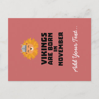 Vikings are born in November Zur82 Postcard