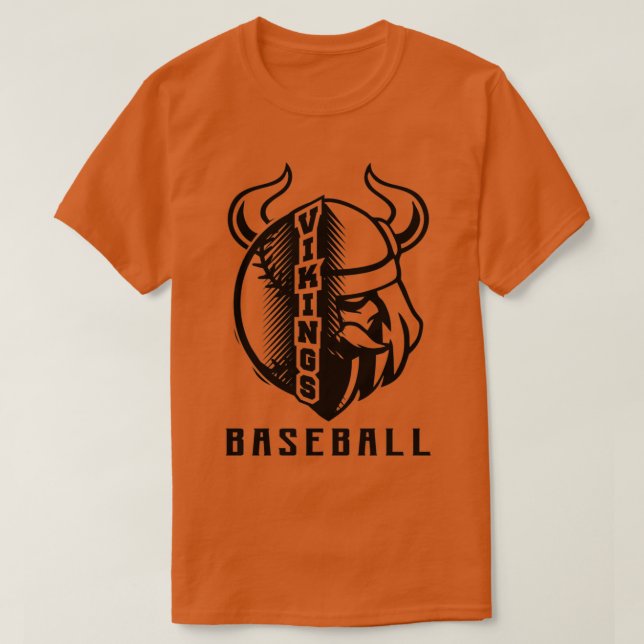 Vikings Baseball Sport Sticker T-Shirt (Design Front)