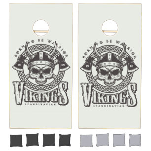 Vikings Born to be a Warrior Cornhole Set