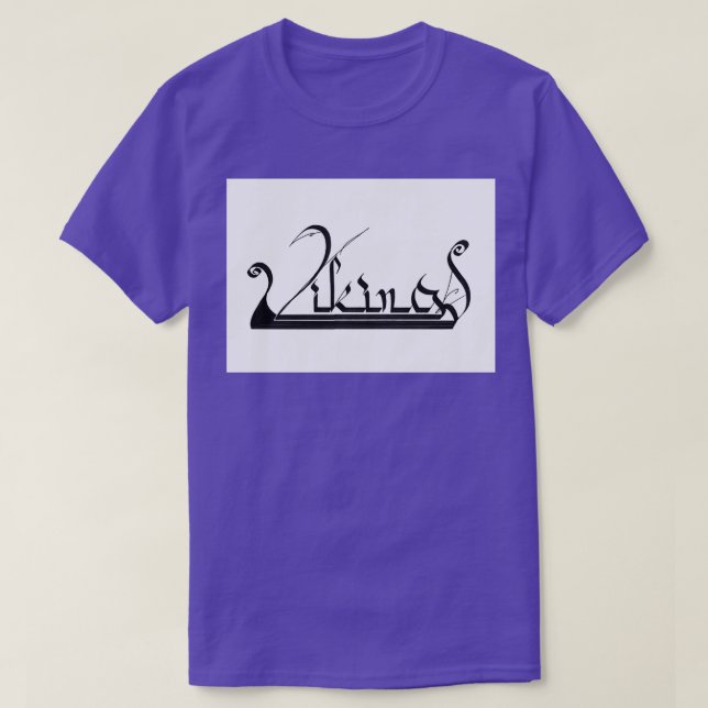Vikings calligraphy T-Shirt (Design Front)