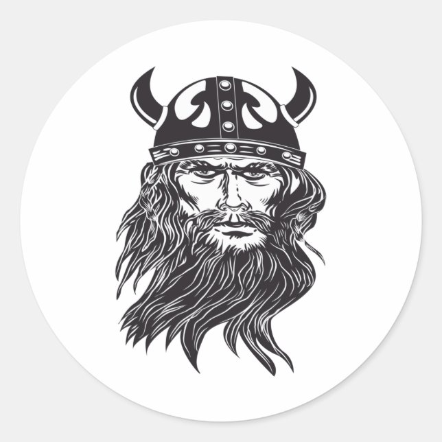 VIKINGS CLASSIC ROUND STICKER (Front)