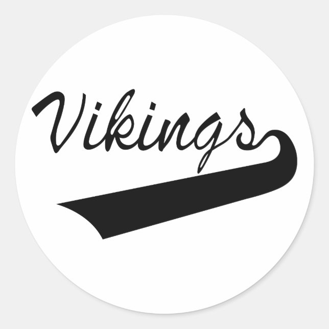 Vikings Classic Round Sticker (Front)