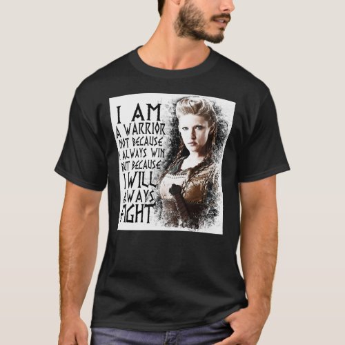 Vikings _ Lagertha _ I Am a Warrior Fitted Scoo T_Shirt