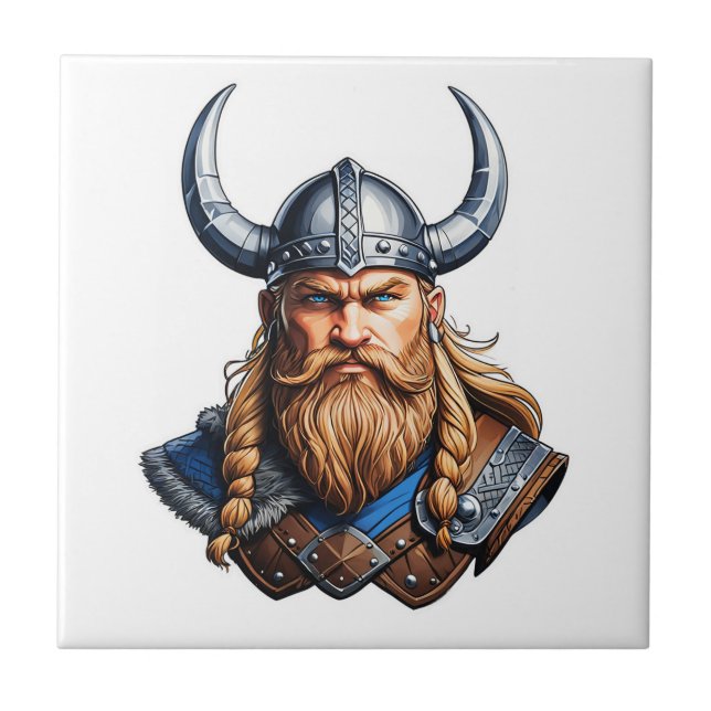 Vikings Nordic Man Ceramic Tile (Front)