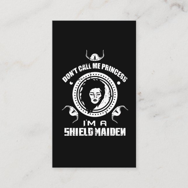 Vikings Oden - Princess I'm a Shield Maiden Business Card (Front)