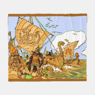 Vikings print fleece blanket