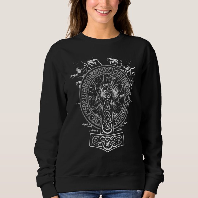 Vikings Rise - Hammer Of Thor - Norse Mythology 1 Sweatshirt (Front)