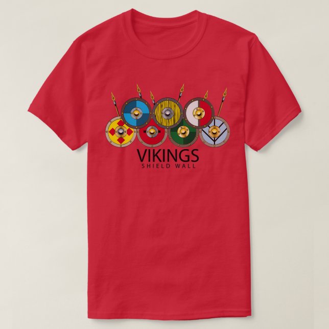 Vikings Shield Wall T-Shirt (Design Front)