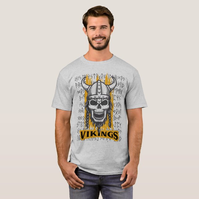 Vikings skeleton T-Shirt (Front Full)