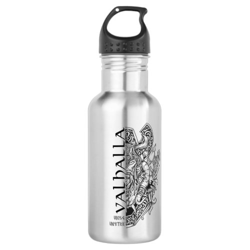 Vikings Valhalla and runes water bottle