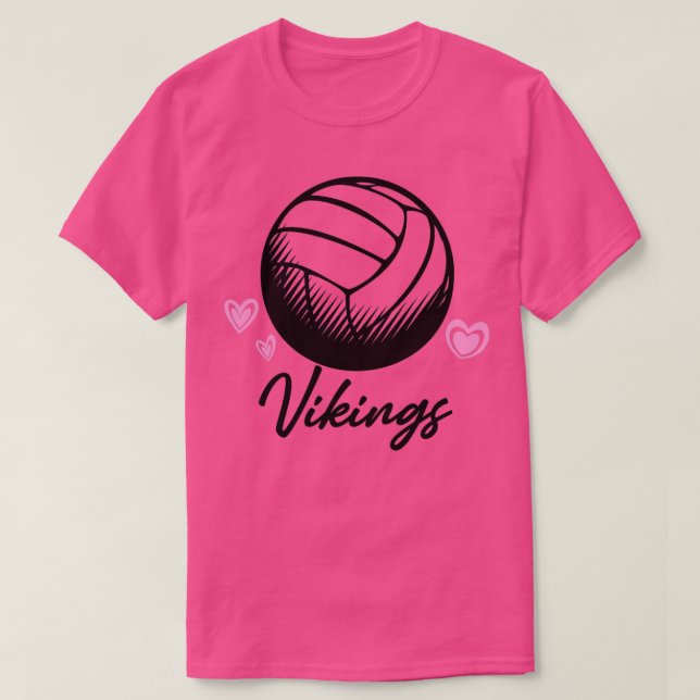 Vikings Volleyball Ball Sport T-Shirt (Design Front)