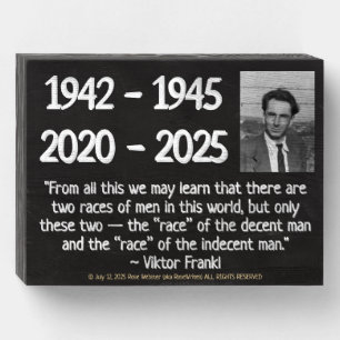 Viktor Frankl by RoseWrites Wood Box Sign 