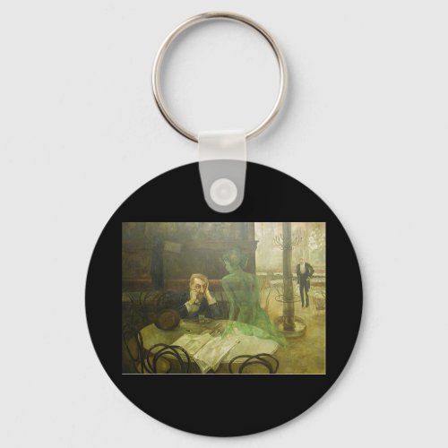 Viktor Oliva Absinthe Drinker Keychain