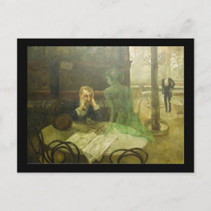 Viktor Oliva. Absinthe Drinker Postcard