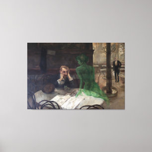 Viktor Oliva - The Absinthe Drinker (1901) Canvas Print