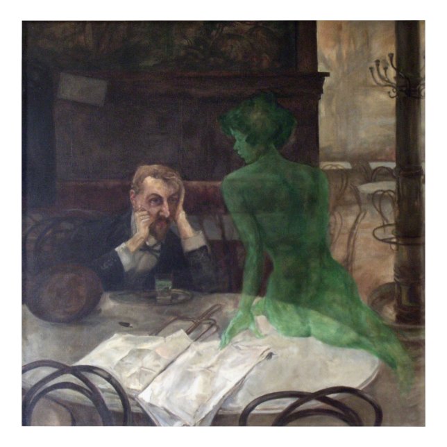 Viktor Oliva The Absinthe Drinker Acrylic Print (Front)