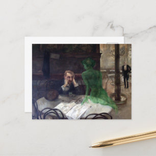 Viktor Oliva The Absinthe Drinker Postcard