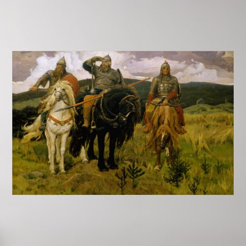 Viktor Vasnetsov Богатыри Poster