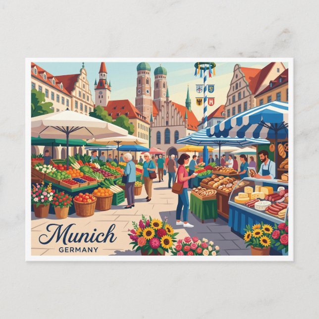 Viktualienmarkt Munich Germany Postcard (Front)