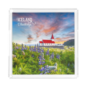 Vikurkirkja, Iceland Acrylic Tray