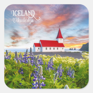 Vikurkirkja, Iceland Square Sticker