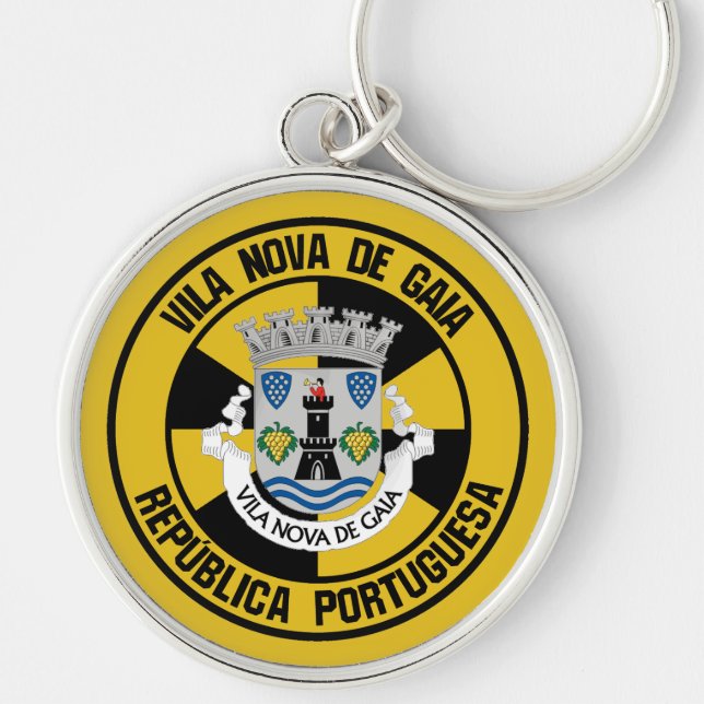 Vila Nova de Gaia Round Emblem Keychain (Front)