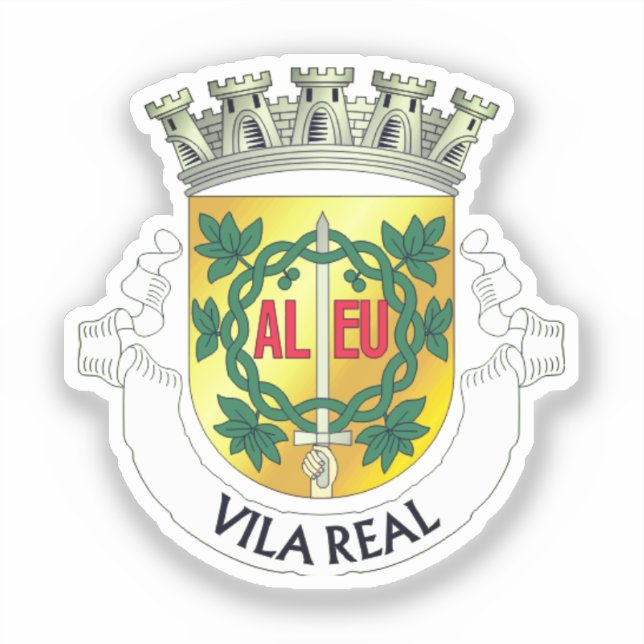 Vila Real coat of arms, Portugal Sticker (Front)