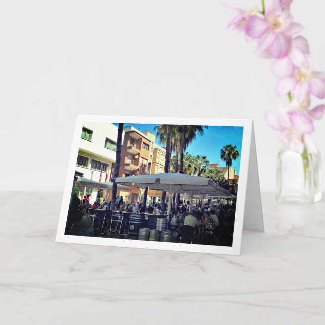 Vilamarxant Plaza, Valencia, Spain, Spanish Card (Orchid)