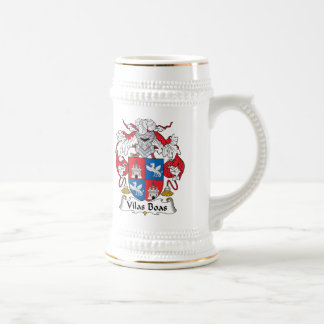Vilas Boas Family Crest Beer Stein