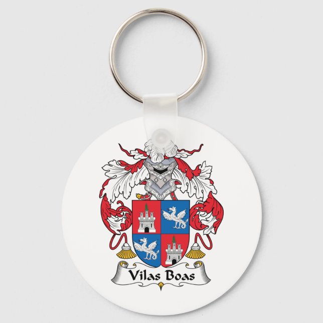 Vilas Boas Family Crest Keychain (Front)
