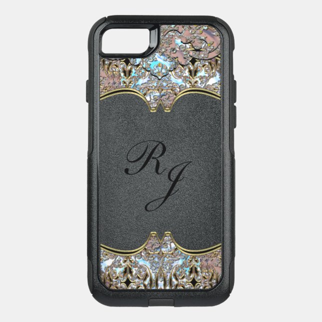 Villa Baroque French Monogram Otterbox iPhone Case (Back)