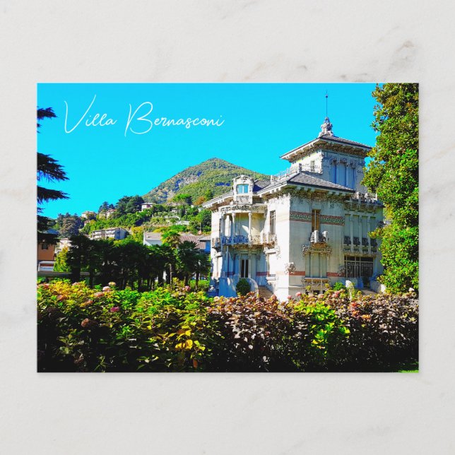Villa Bernasconi Cernobbio Lake Como Italy Postcard (Front)