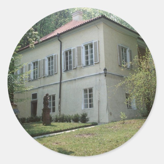 Villa Bertramka-Mozart-Prague Classic Round Sticker (Front)