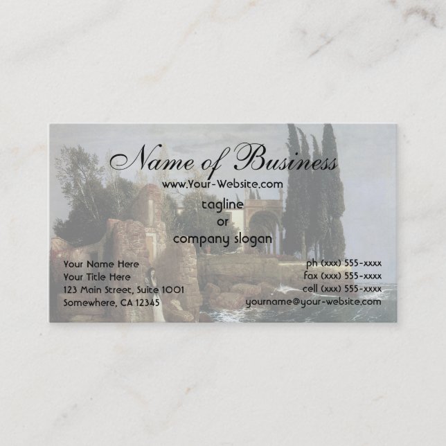 Villa By The Sea by Arnold Bocklin Business Card (Front)