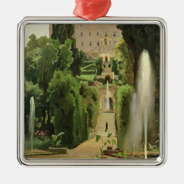 Villa D'Este, Tivoli, 1869 Metal Ornament (Front)