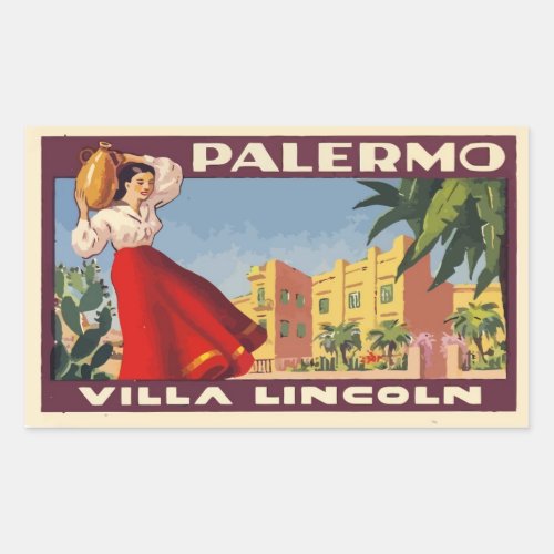 Villa Lincoln Palermo _ Italy Rectangular Sticker