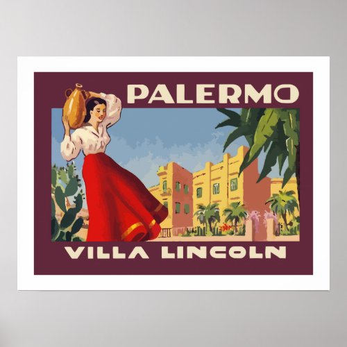 Villa Lincoln Palermo Poster
