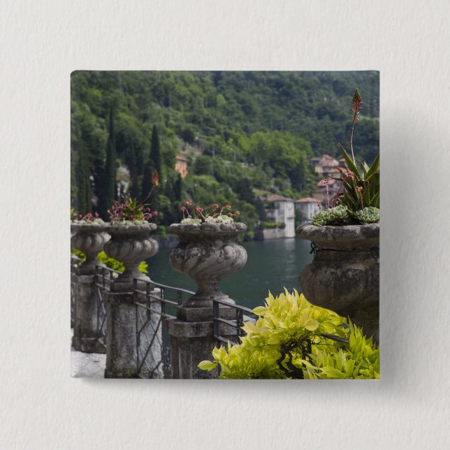 Villa Monastero, gardens and lakefront, Varenna, Button (Front)