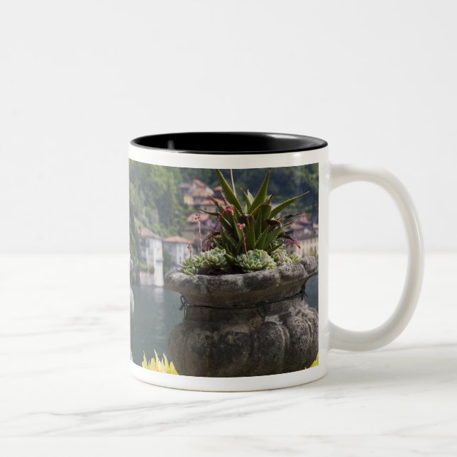 Villa Monastero, gardens and lakefront, Varenna, Two-Tone Coffee Mug (Right)
