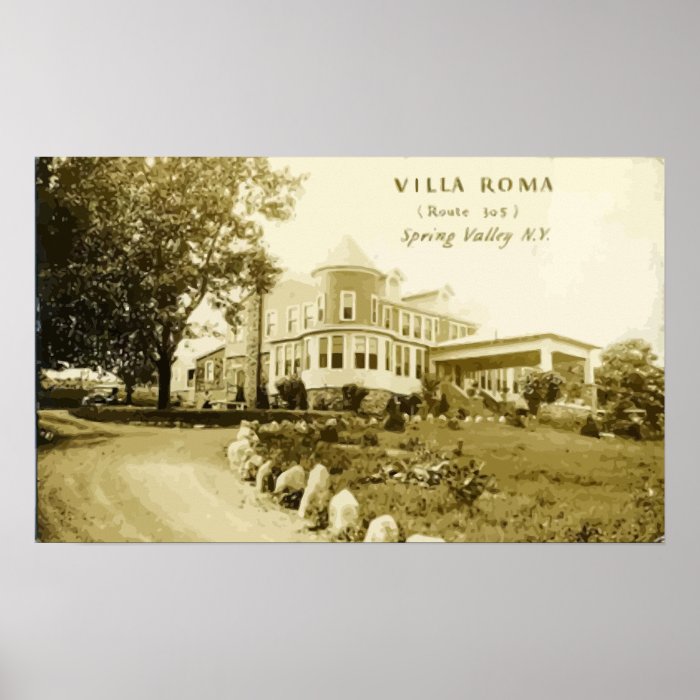 Villa Roma (Route 305) Spring Valley N.Y., Vintage Poster