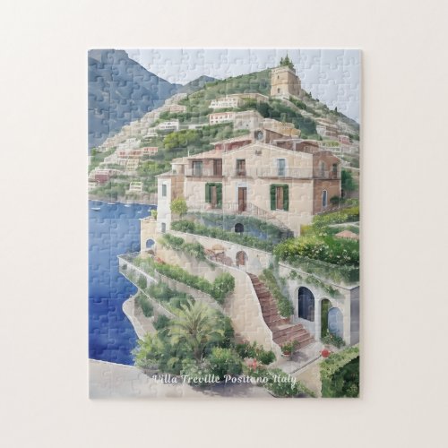 Villa Treville Positano Italy Exclusive Art Jigsaw Puzzle