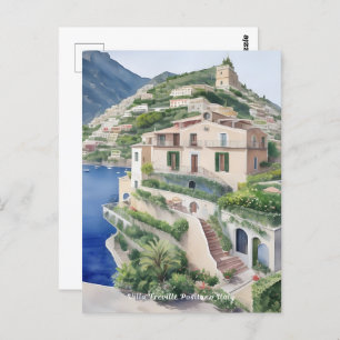 Villa Treville Positano Italy Exclusive Art Postcard