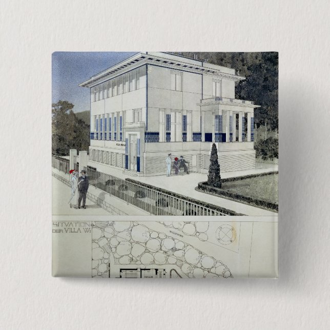 Villa Wagner, Vienna Pinback Button (Front)