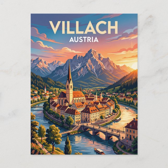 Villach Austria Postcard (Front)