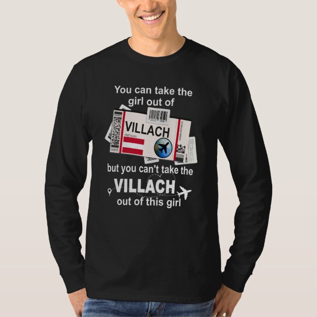 Villach Boarding Pass Villach Girl Villach T-Shirt (Front)
