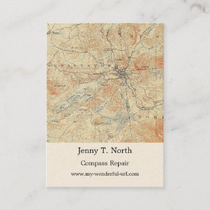 Village and area of Saranac Lake in Adirondacks Business Card