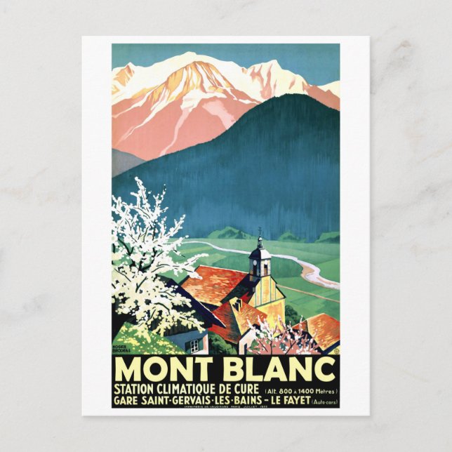 Village at Mont Blanc, France Postcard (Front)