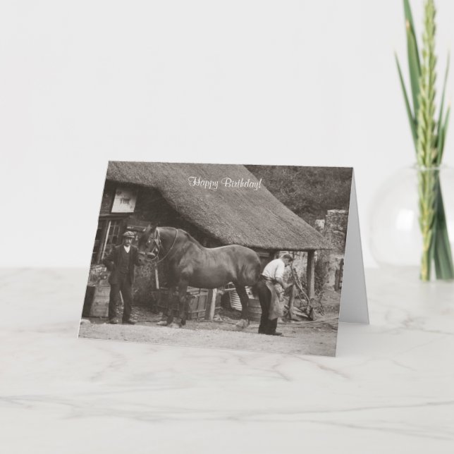 Village blacksmith birthday card (Front)