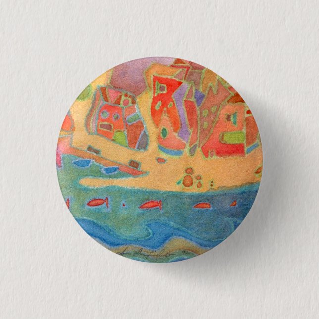 Village by the sea button (Front)